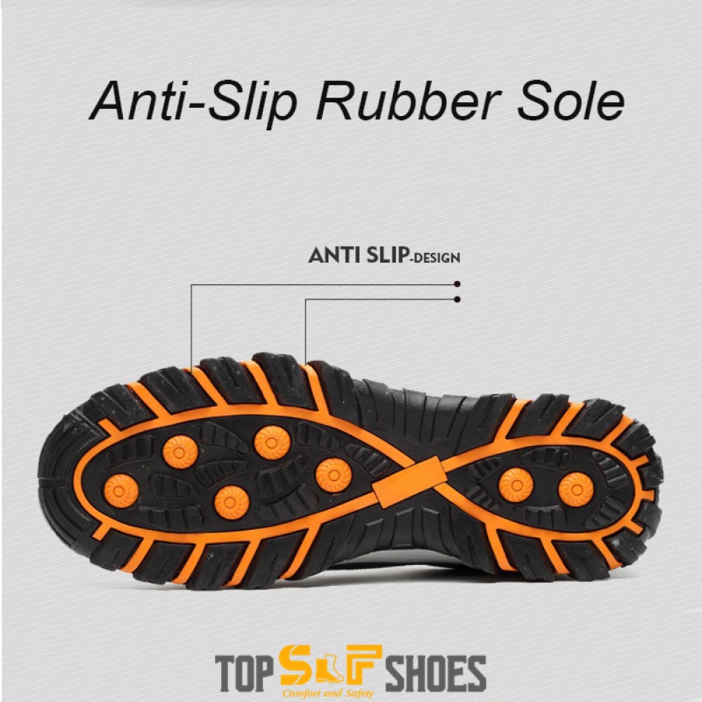 Casual Rubber Sole Deodorant Anti-Smashing Anti-Puncture Steel Toe Work ...