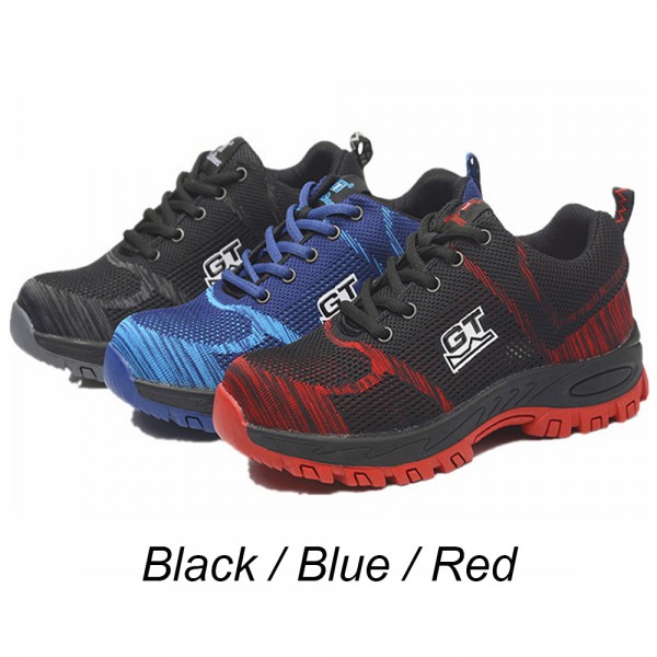 Anti-Smashing Steel Toe Work Safety Shoes Red/Black/Blue