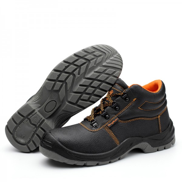 PU Sole Oil And Acid Resistance Anti-Smashing Steel Toe Work Safety Shoes