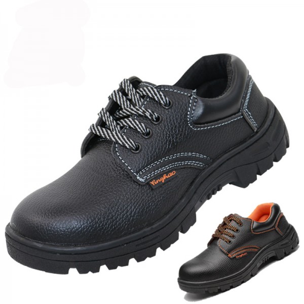Waterproof Leather Anti-Smashing Steel Toe Anti-Slip Work Safety Shoes