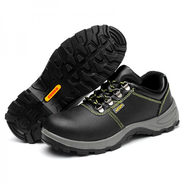 Anti-Smashing Steel Toe PU Sole Anti-Puncture Work Safety Shoes Black
