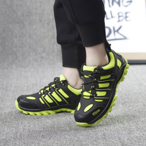 Color Block Anti-Puncture Mid-Sole Anti-Smashing Steel Toe Work Safety Shoes