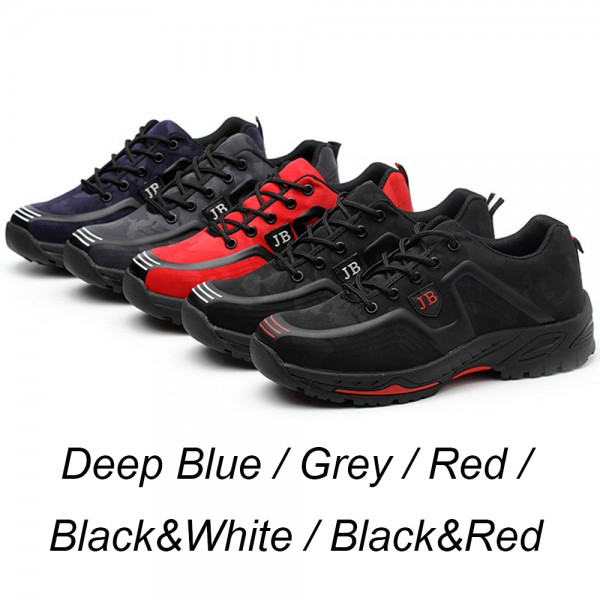 Puncture Proof Light Deodorant Anti-Smashing Steel Toe Work Safety Shoes Black/Grey/Deep Blue/Red