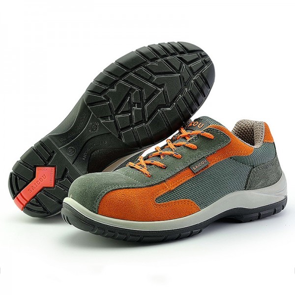 Steel Toe Slip Resistant Mesh Breathable Work Safety Shoes