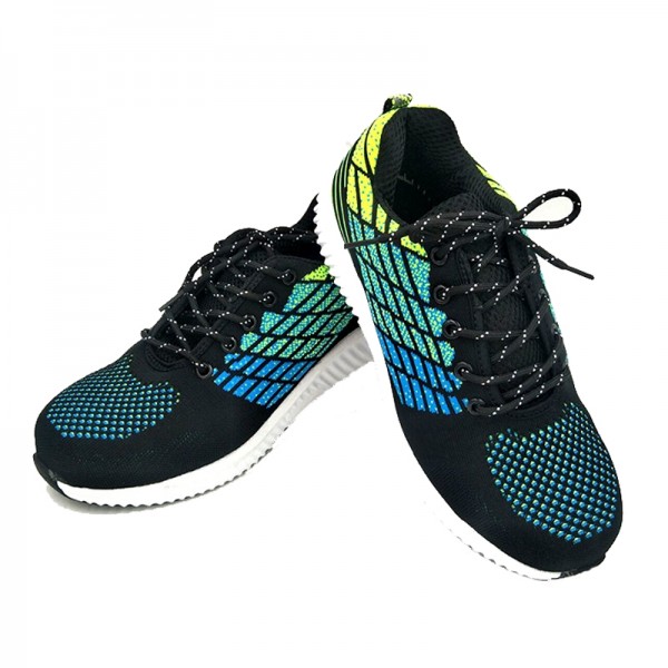 Fashion Casual Breathable Flyknit Work Shoes Puncture Proof Steel Toe Safety Shoes Sneaker