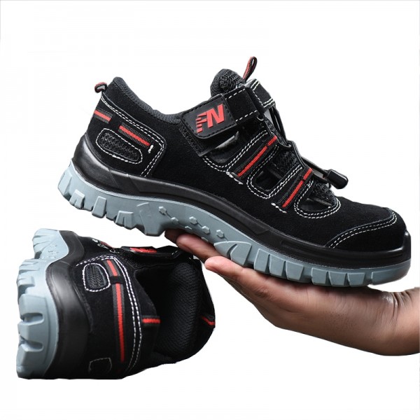 Deodorant Safety Work Shoes Breathable Slip Resistant Steel Toe Shoes